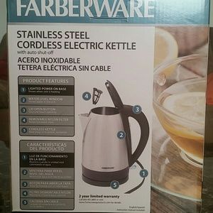 Farberware Stainless Steel Cordless Kettle